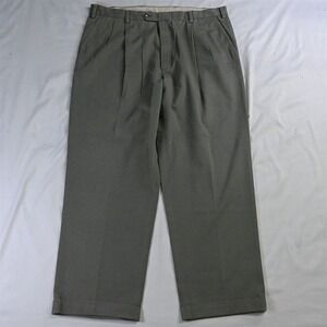 Enro 40 x 30 Green Platinum Cotton Pleated Dress‎ Mens Pants